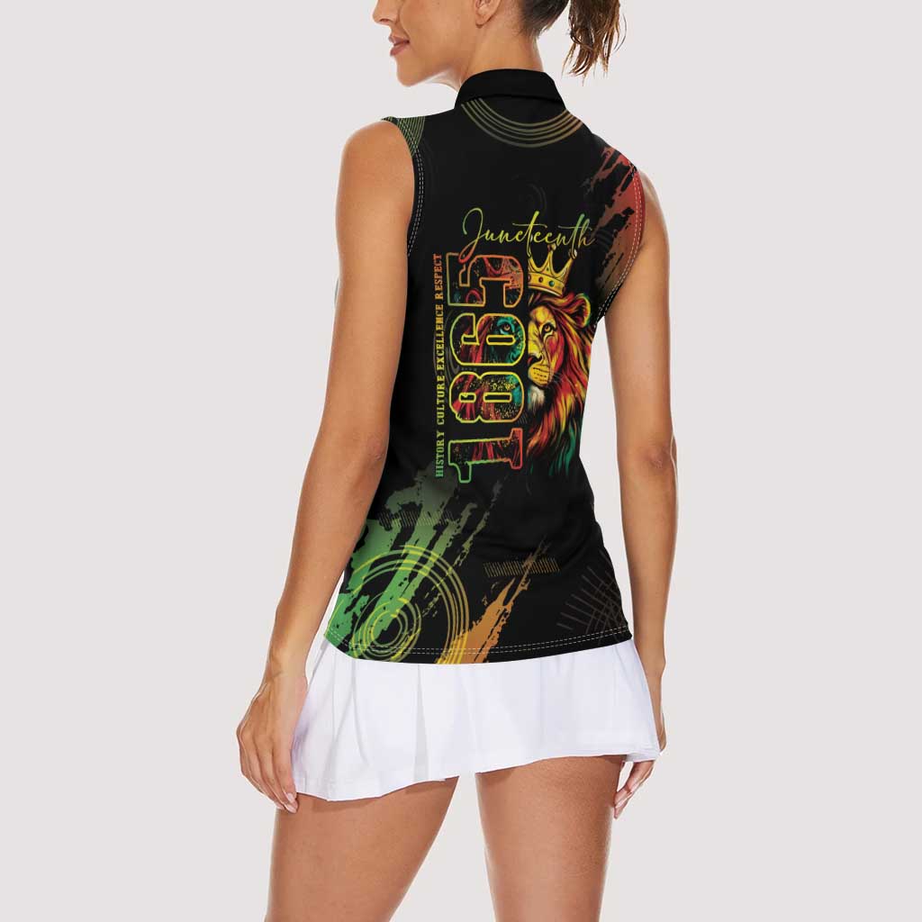 Juneteenth Is My Independence Day Women Sleeveless Polo Shirt