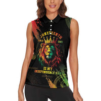 Juneteenth Is My Independence Day Women Sleeveless Polo Shirt