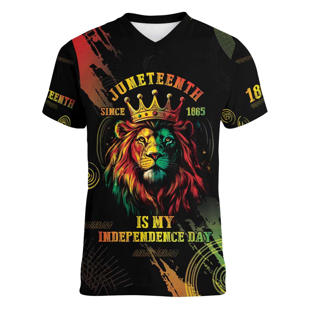 Juneteenth Is My Independence Day Women V-Neck T-Shirt