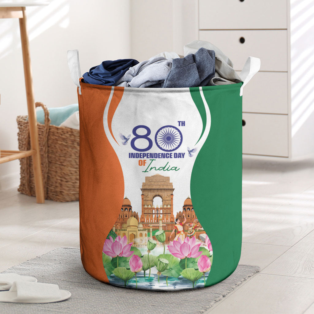 Jai Hind India Laundry Basket Happy 80th Independence Day