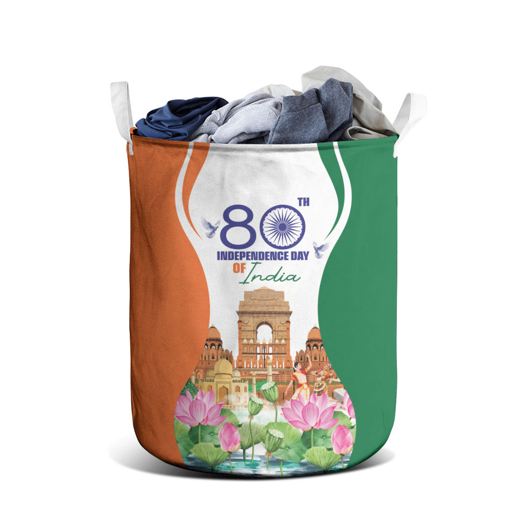 Jai Hind India Laundry Basket Happy 80th Independence Day
