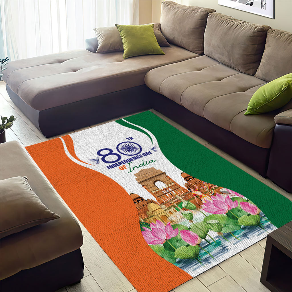 Jai Hind India Area Rug Happy 80th Independence Day