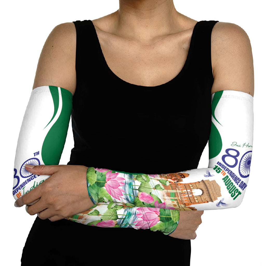 Jai Hind India Arm Sleeves Happy 80th Independence Day