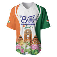 Jai Hind India Baseball Jersey Happy 80th Independence Day
