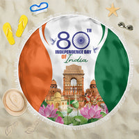 Jai Hind India Beach Blanket Happy 80th Independence Day