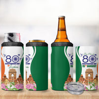 Jai Hind India 4 in 1 Can Cooler Tumbler Happy 80th Independence Day