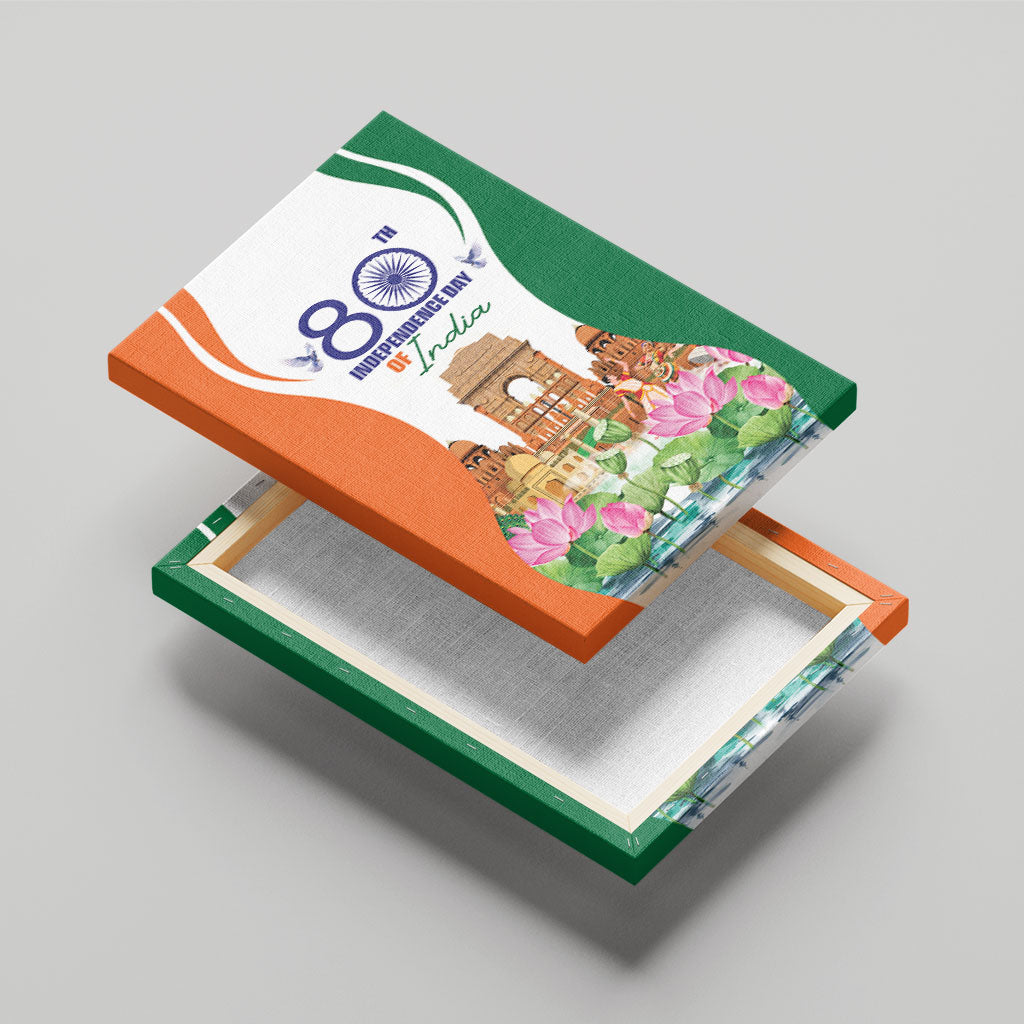 Jai Hind India Canvas Wall Art Happy 80th Independence Day