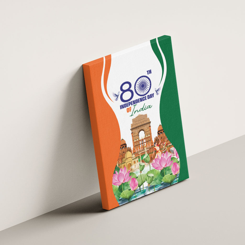 Jai Hind India Canvas Wall Art Happy 80th Independence Day