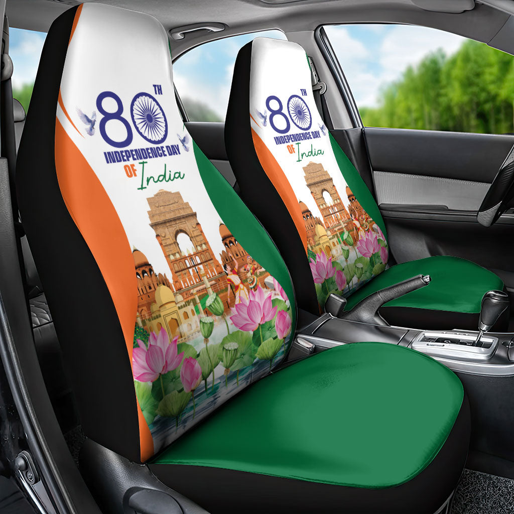 Jai Hind India Car Seat Cover Happy 80th Independence Day