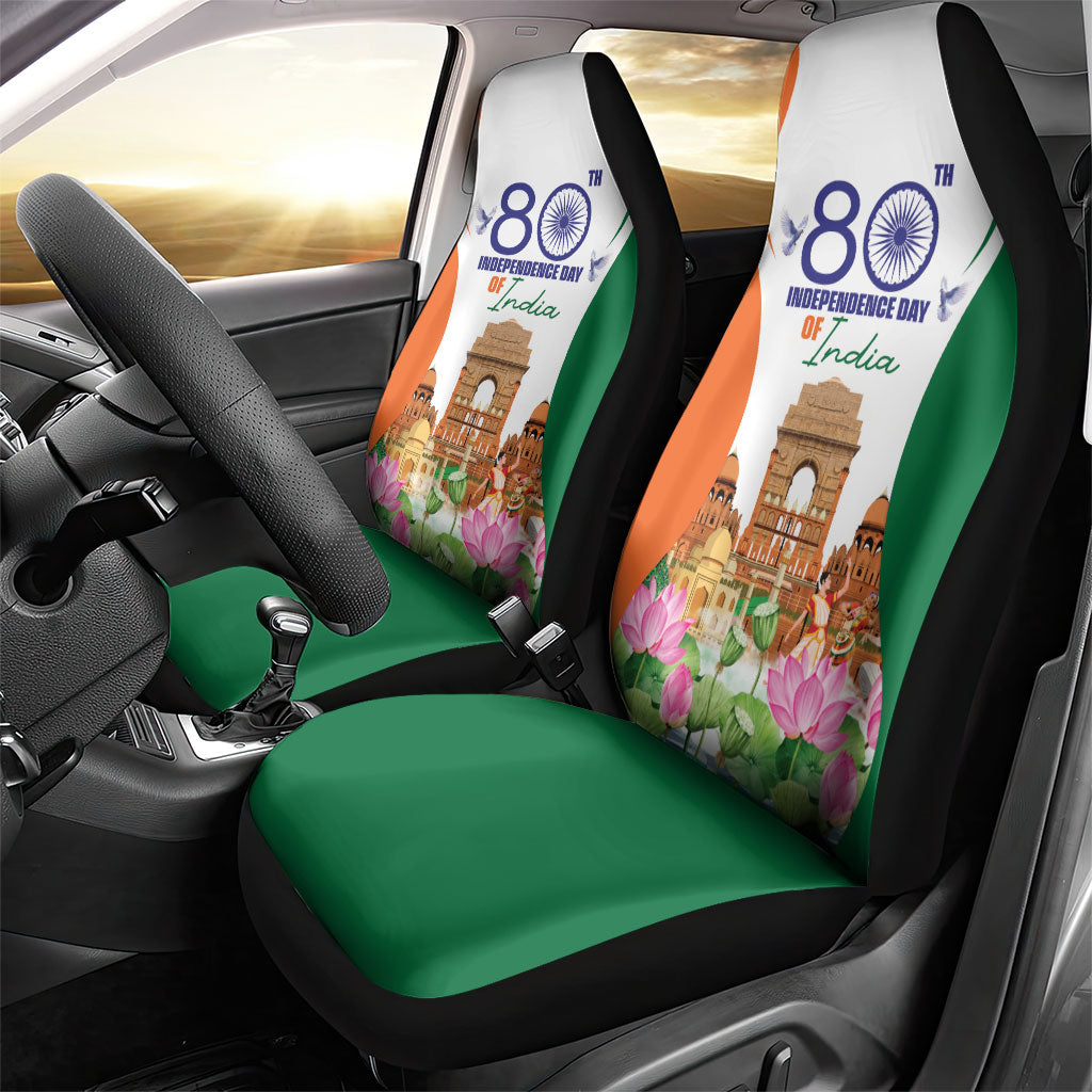 Jai Hind India Car Seat Cover Happy 80th Independence Day