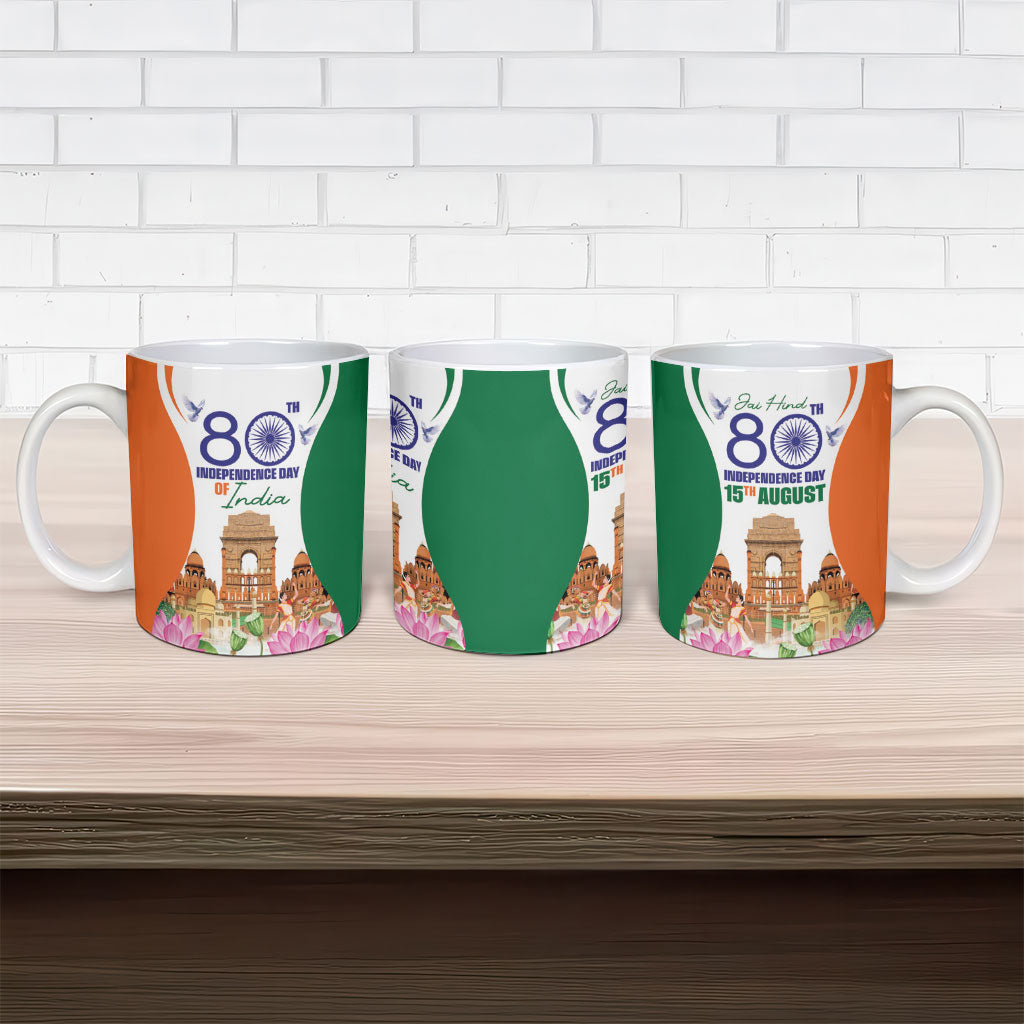 Jai Hind India Ceramic Mug Happy 80th Independence Day