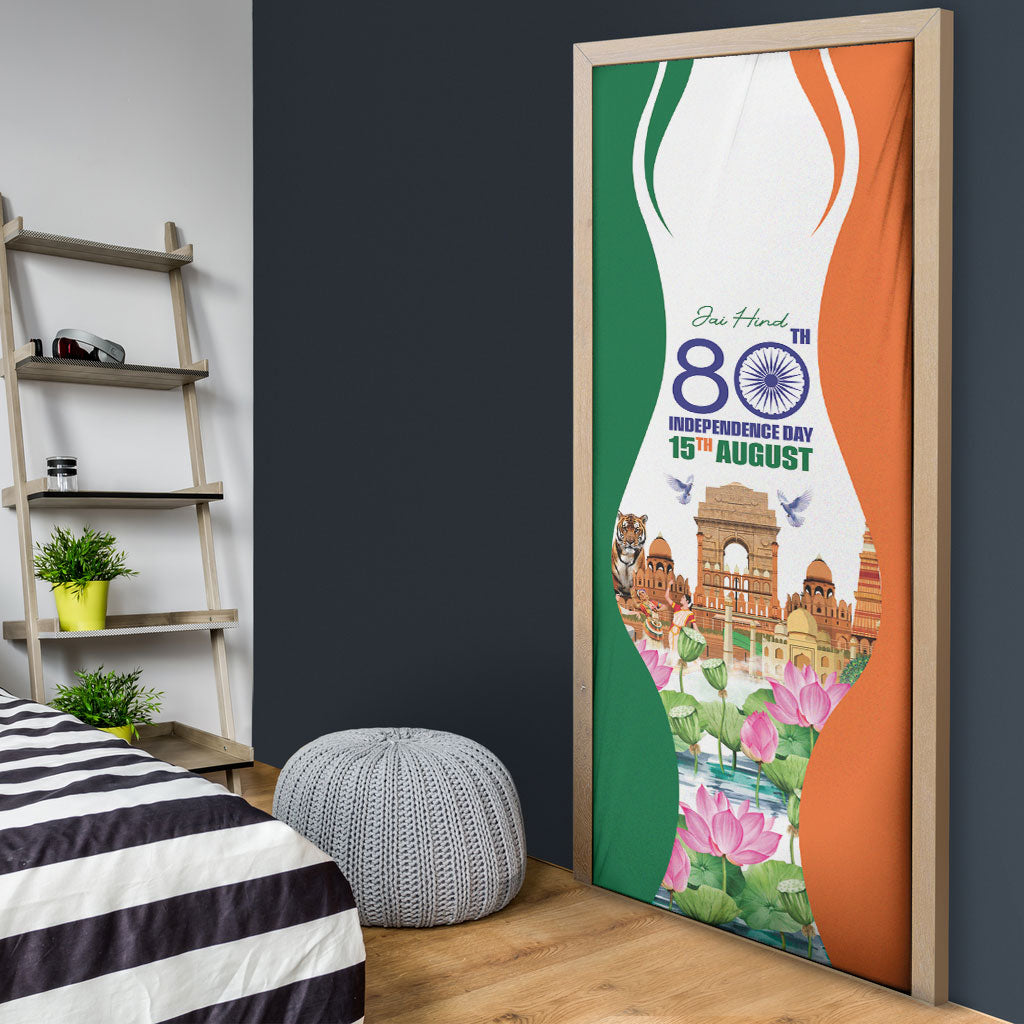 Jai Hind India Door Cover Happy 80th Independence Day