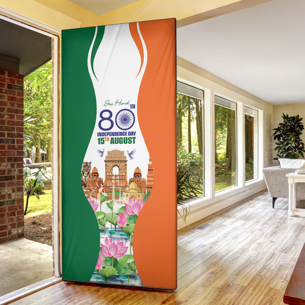 Jai Hind India Door Cover Happy 80th Independence Day