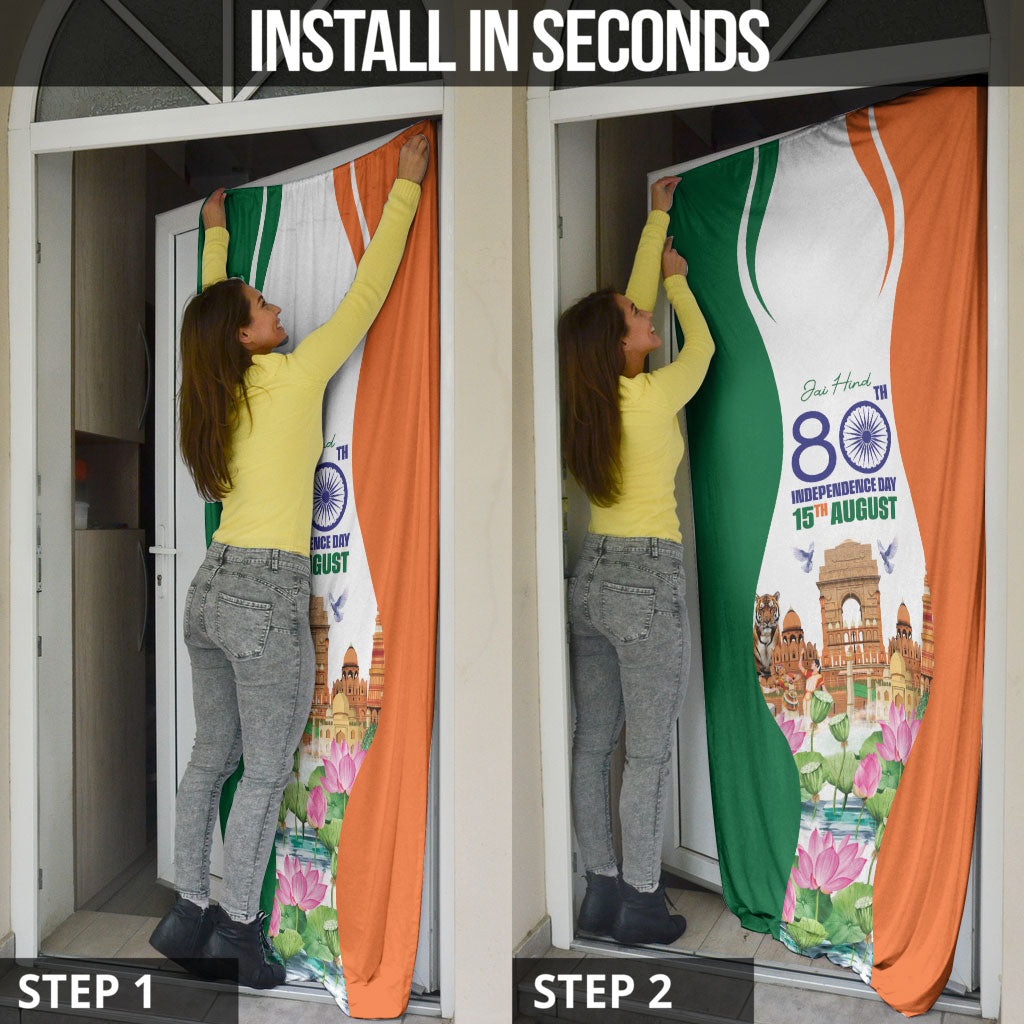 Jai Hind India Door Cover Happy 80th Independence Day