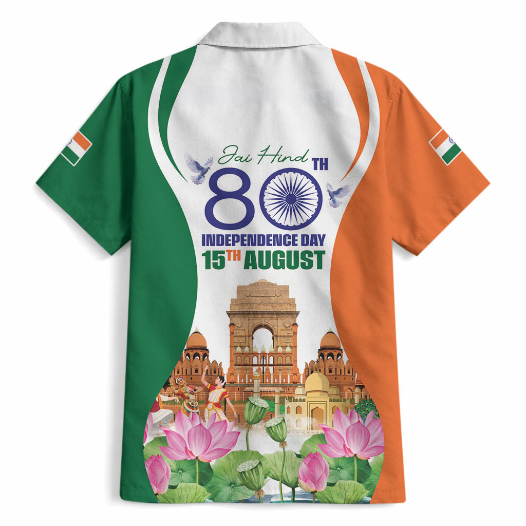 Jai Hind India Hawaiian Shirt Happy 80th Independence Day