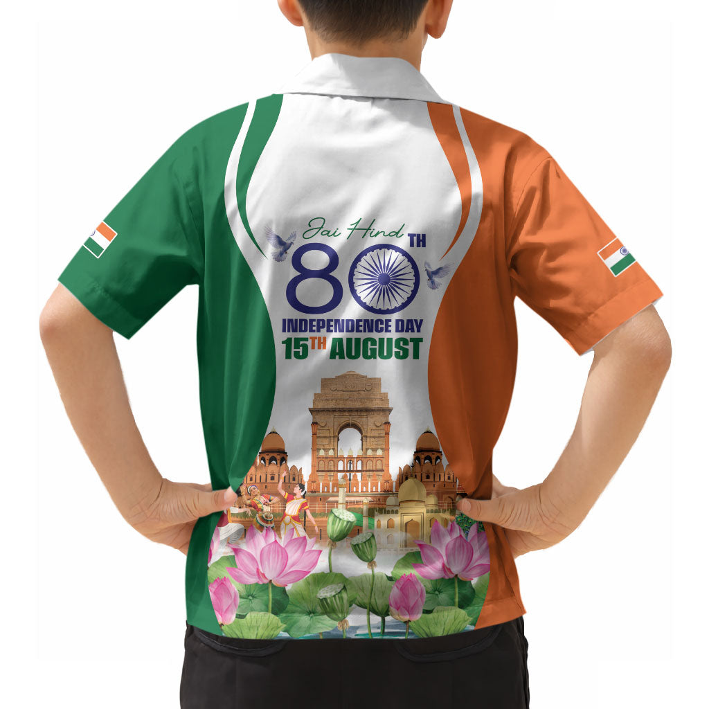 Jai Hind India Hawaiian Shirt Happy 80th Independence Day