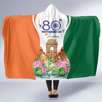 Jai Hind India Hooded Blanket Happy 80th Independence Day
