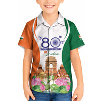 Jai Hind India Kid Hawaiian Shirt Happy 80th Independence Day