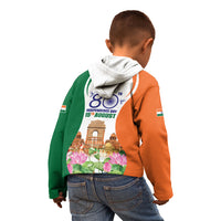 Jai Hind India Kid Hoodie Happy 80th Independence Day