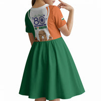 Jai Hind India Kid Short Sleeve Dress Happy 80th Independence Day
