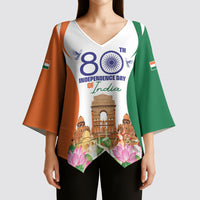 Jai Hind India Kimono Sleeve Blouse Happy 80th Independence Day