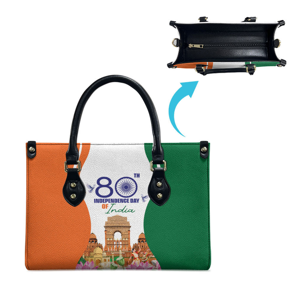 Jai Hind India Leather Bag Happy 80th Independence Day