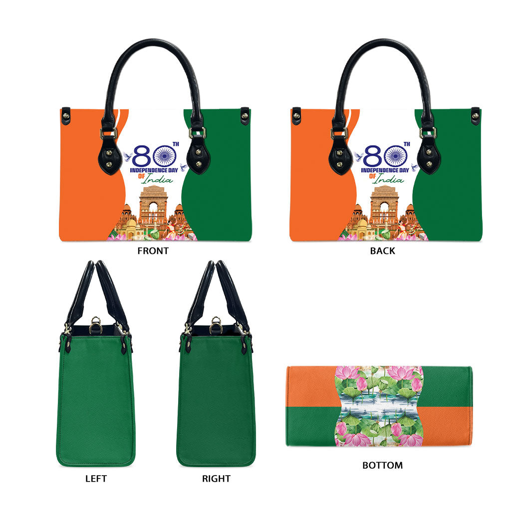 Jai Hind India Leather Bag Happy 80th Independence Day