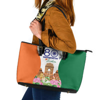 Jai Hind India Leather Tote Bag Happy 80th Independence Day