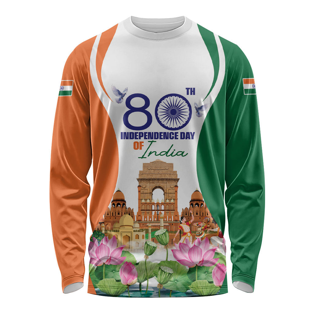 Jai Hind India Long Sleeve Shirt Happy 80th Independence Day