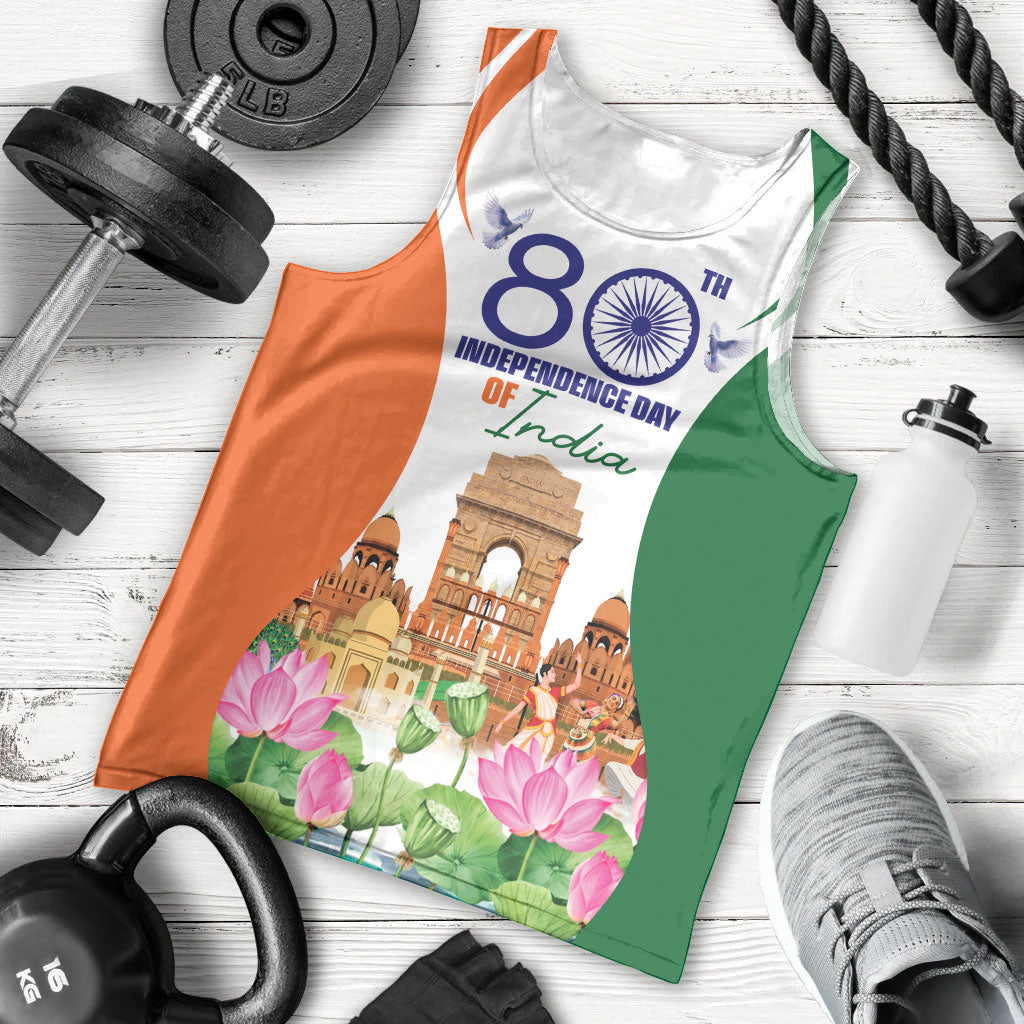 Jai Hind India Men Tank Top Happy 80th Independence Day