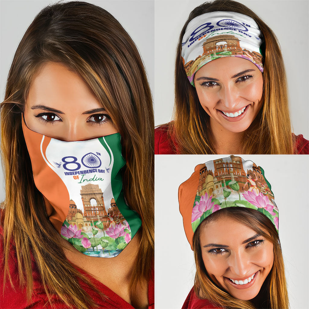 Jai Hind India Neck Gaiter Happy 80th Independence Day