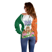 Jai Hind India Off Shoulder Sweater Happy 80th Independence Day