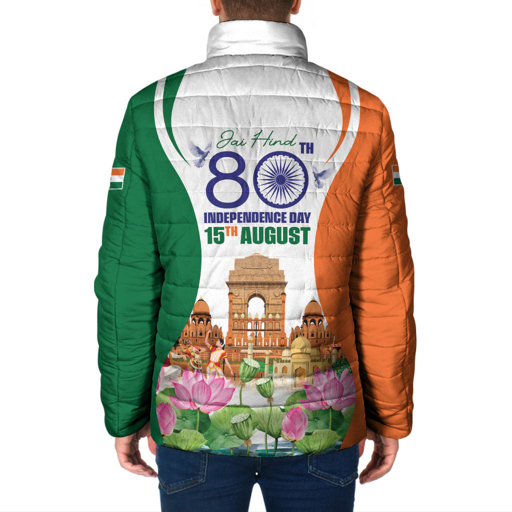 Jai Hind India Padded Jacket Happy 80th Independence Day