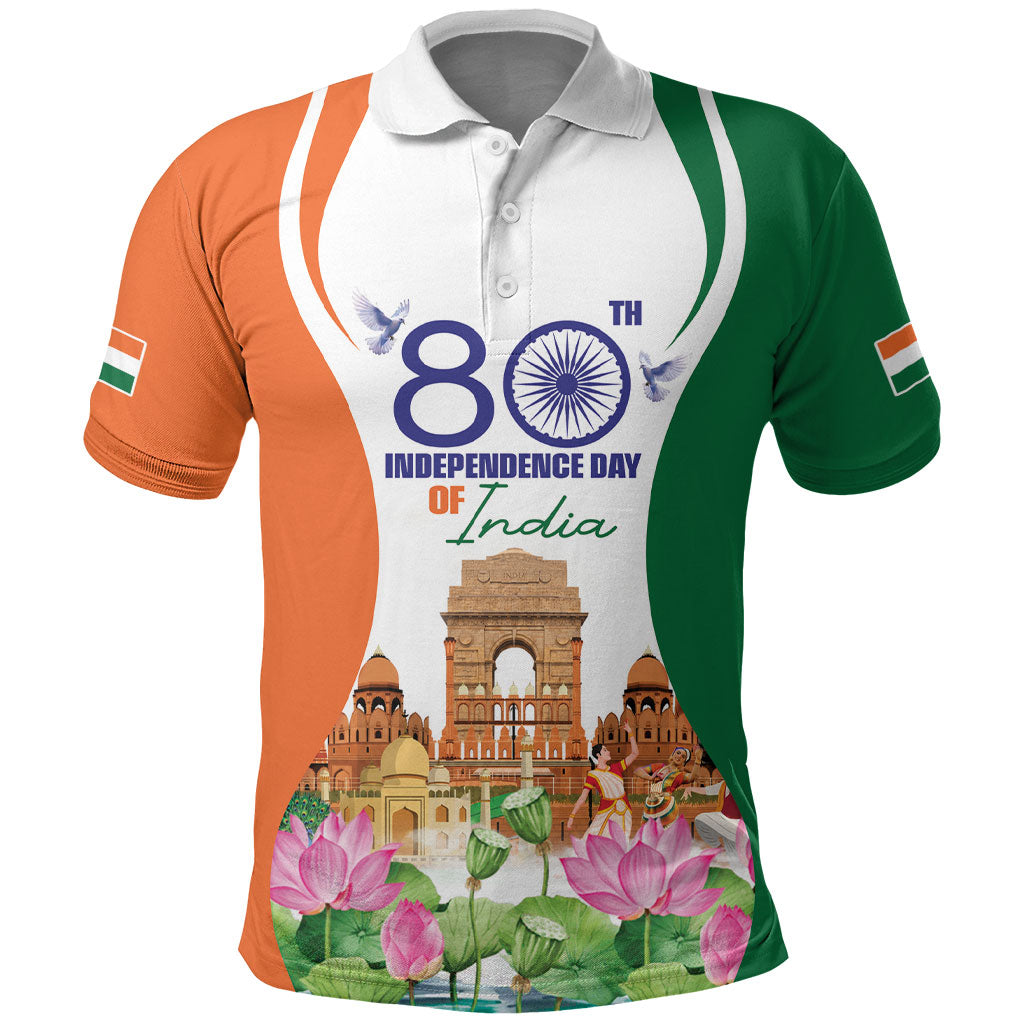 Jai Hind India Polo Shirt Happy 80th Independence Day