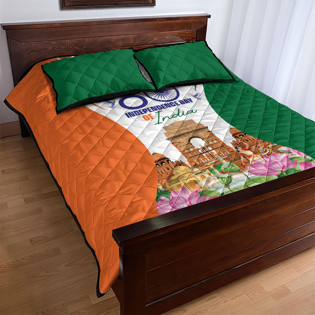 Jai Hind India Quilt Bed Set Happy 80th Independence Day