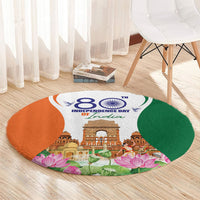 Jai Hind India Round Carpet Happy 80th Independence Day