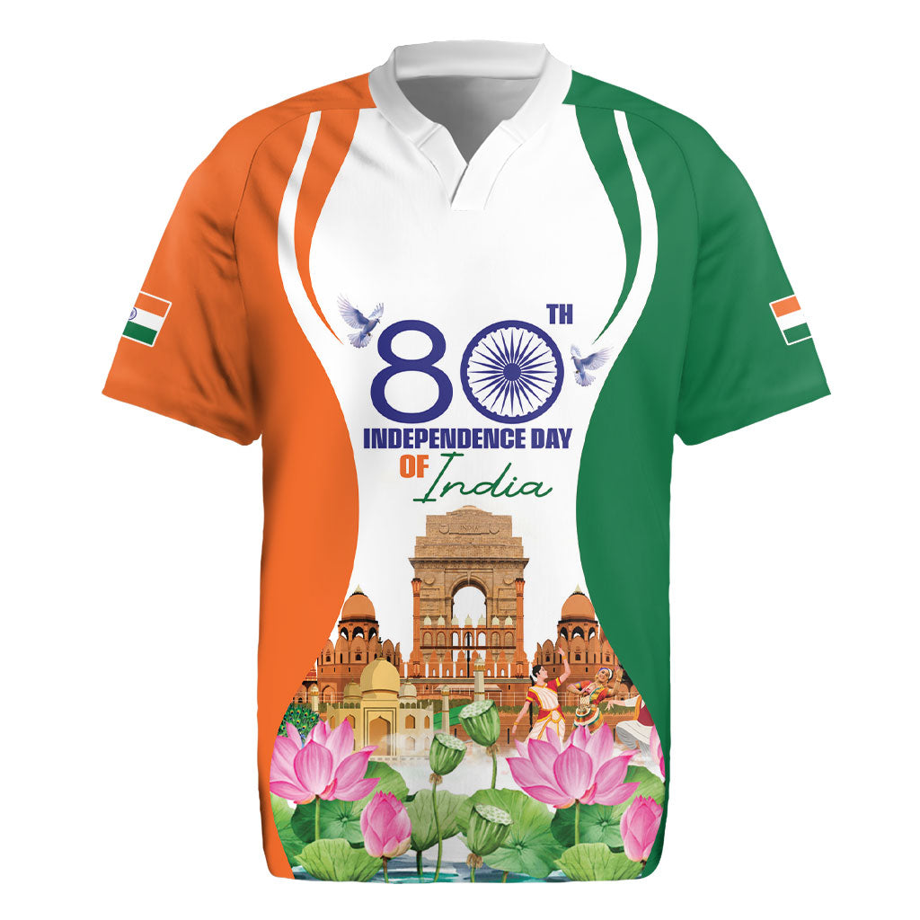 Jai Hind India Rugby Jersey Happy 80th Independence Day