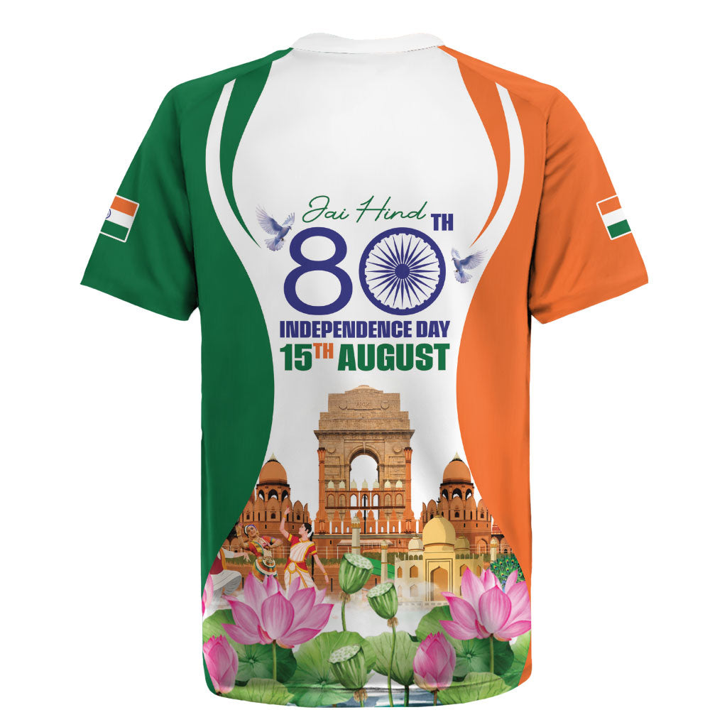 Jai Hind India Rugby Jersey Happy 80th Independence Day