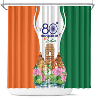 Jai Hind India Shower Curtain Happy 80th Independence Day