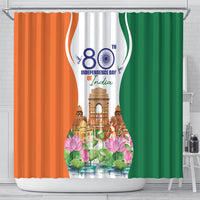 Jai Hind India Shower Curtain Happy 80th Independence Day