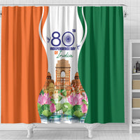 Jai Hind India Shower Curtain Happy 80th Independence Day