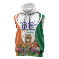Jai Hind India Sleeveless Hoodie Happy 80th Independence Day
