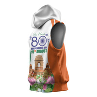 Jai Hind India Sleeveless Hoodie Happy 80th Independence Day