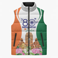 Jai Hind India Sleeveless Puffer Jacket Happy 80th Independence Day