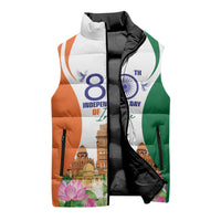 Jai Hind India Sleeveless Puffer Jacket Happy 80th Independence Day