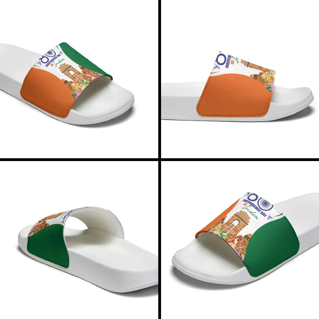 Jai Hind India Slide Sandals Happy 80th Independence Day