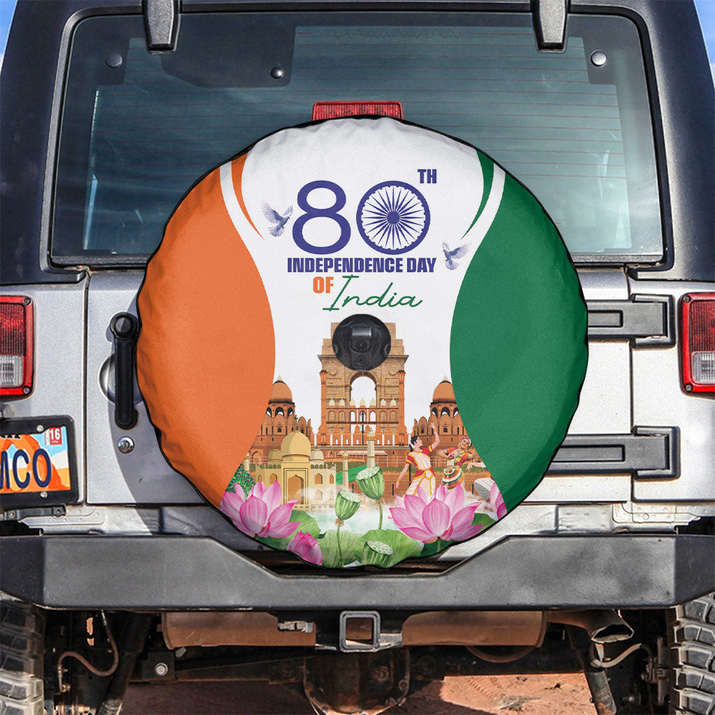 Jai Hind India Spare Tire Cover Happy 80th Independence Day