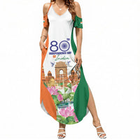 Jai Hind India Summer Maxi Dress Happy 80th Independence Day