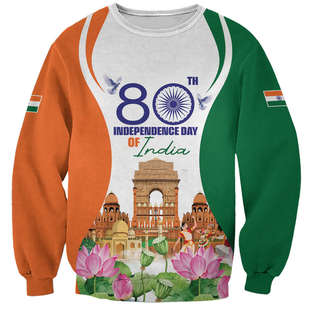 Jai Hind India Sweatshirt Happy 80th Independence Day