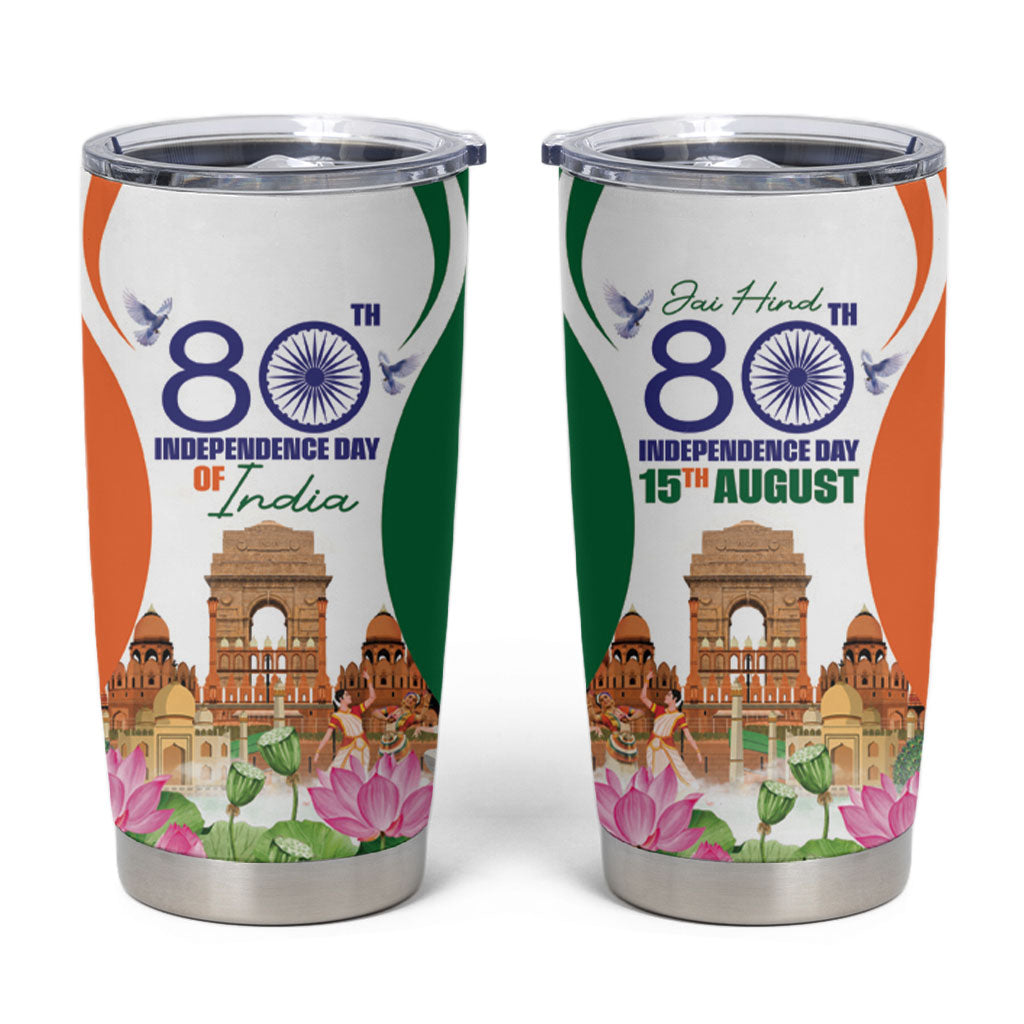 Jai Hind India Tumbler Cup Happy 80th Independence Day